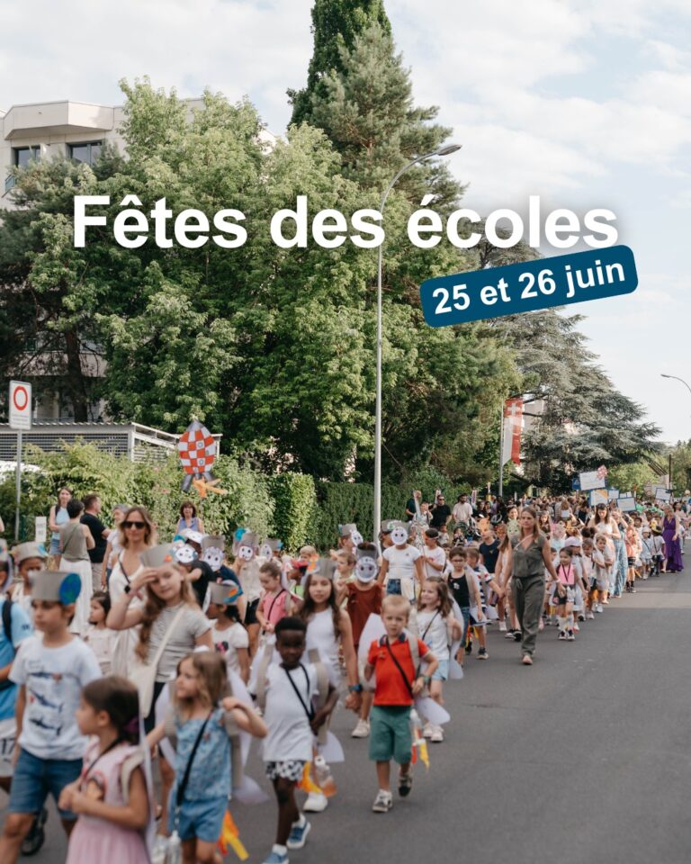 Cortège des fêtes des écoles dans les rues de Lancy
