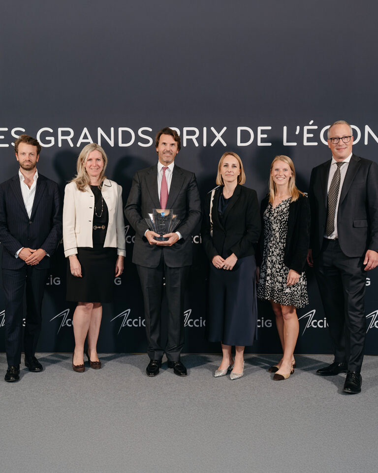 Équipe de Lombard Odier sur scène lors de la remise du Prix de l’économie genevoise 2026
