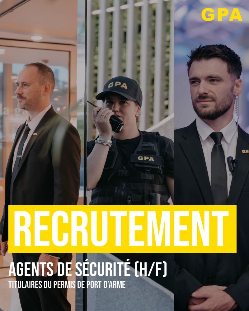 Agent de sécurité GPA – annonce de recrutement, photo Aigal Studio
